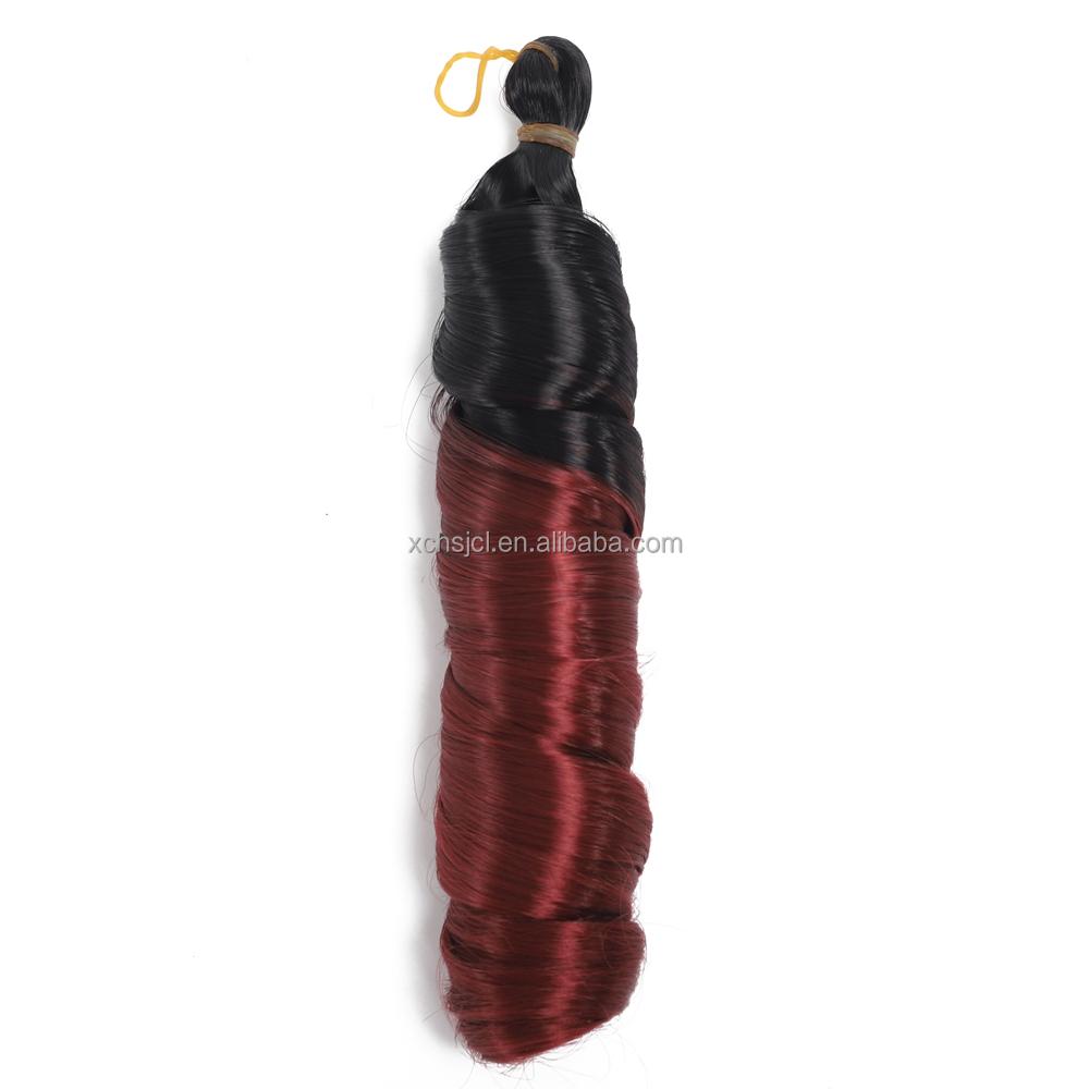 150g Crochet Braid Synthetic Hair Extensions Curly Braiding Hair Silky Loose Body Wave Pony Style Spiral Curl French Curls