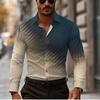 Новая линейка мужской одежды в стиле Business Casual 3D-принт Рубашка Формальная Весна и Лето Лацкан Длинный рукав XS-5XL Эластичная ткань Рубашка 2026