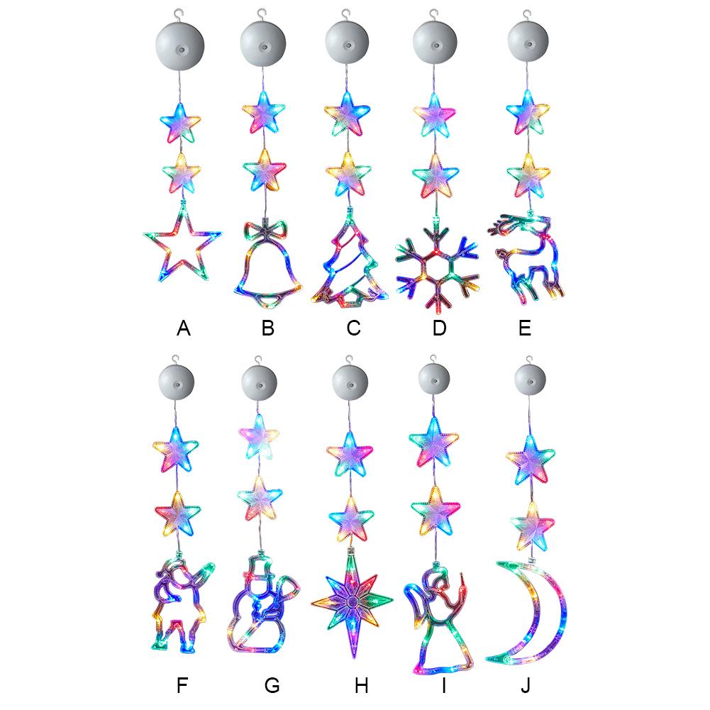 3 Pack Christmas Curtain Light Multicolor Light Up Hanging Christmas Decoration Battery Operated for Xmas Tree Fireplace Decor