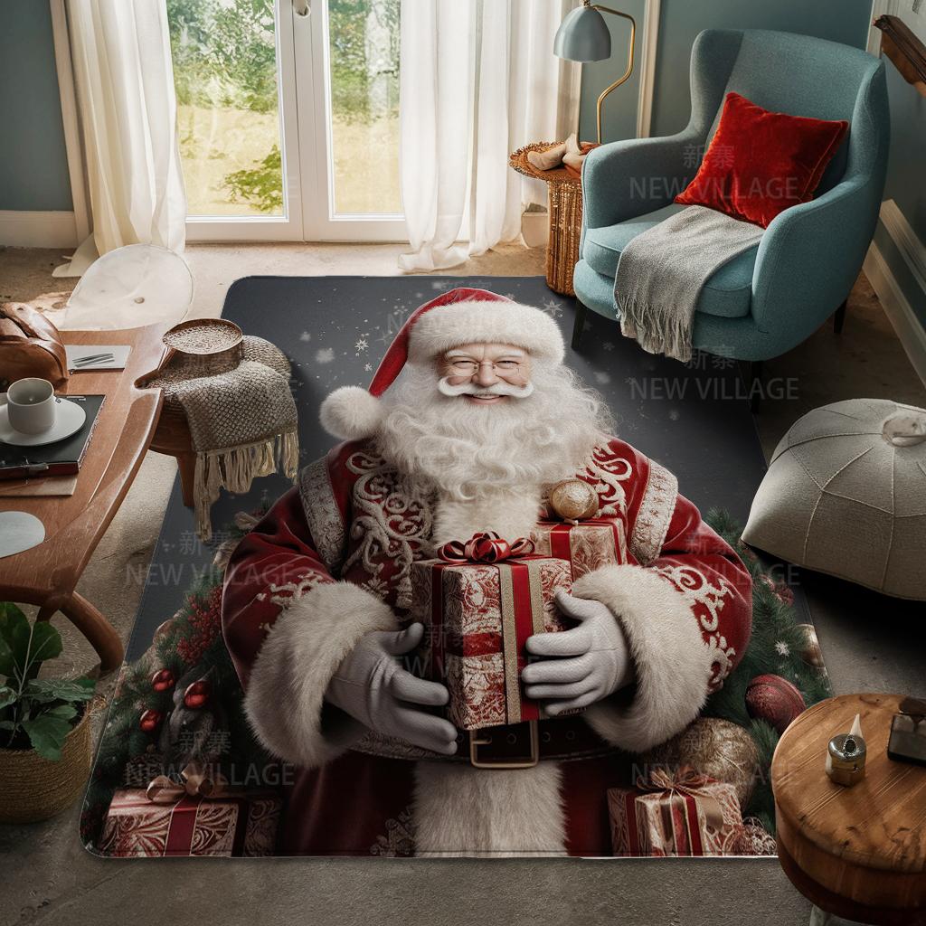 Ковер у входа в дом Домашний коврик у двери Гостиная Ванная Комната Ноги ванная комната Нескользящие коврики с водопоглощением для ванной Счастливого Рождества зима