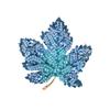 Elegant Diamond Maple Leaf Brooch: Creative Korean Fashion Pin for Suits, Jackets, and Sweaters