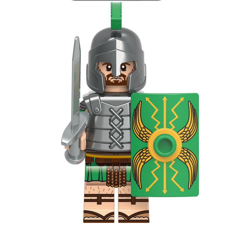 Single Sell Medieval Time Knight Warrior Roman Soldier Helmet Building Blocks Figures Accessories Toys for Children XH1768-1775