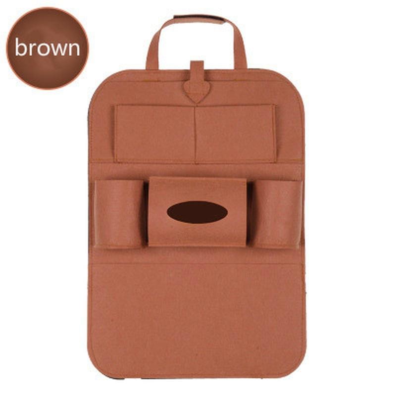 Автомобильный многофункциональный ящик для хранения на спинке сиденья, автомобильная подвесная сумка, коробка для салфеток, автомобильная сумка для хранения войлока