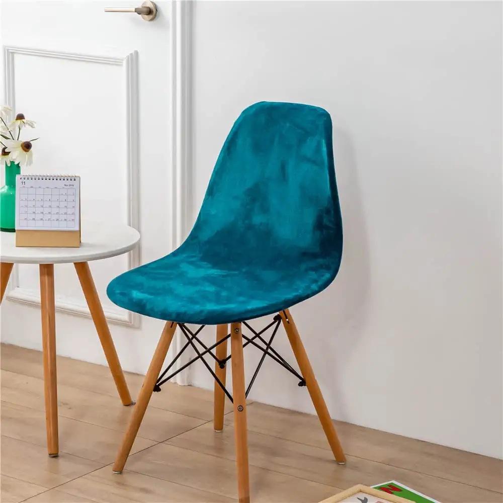 Higher Quality Velvet Chair Cover 1/2/4/6 Pcs Stretchable Chair Cover for Dining Room 2 Type of Fabrics Chair Slipcover for Home