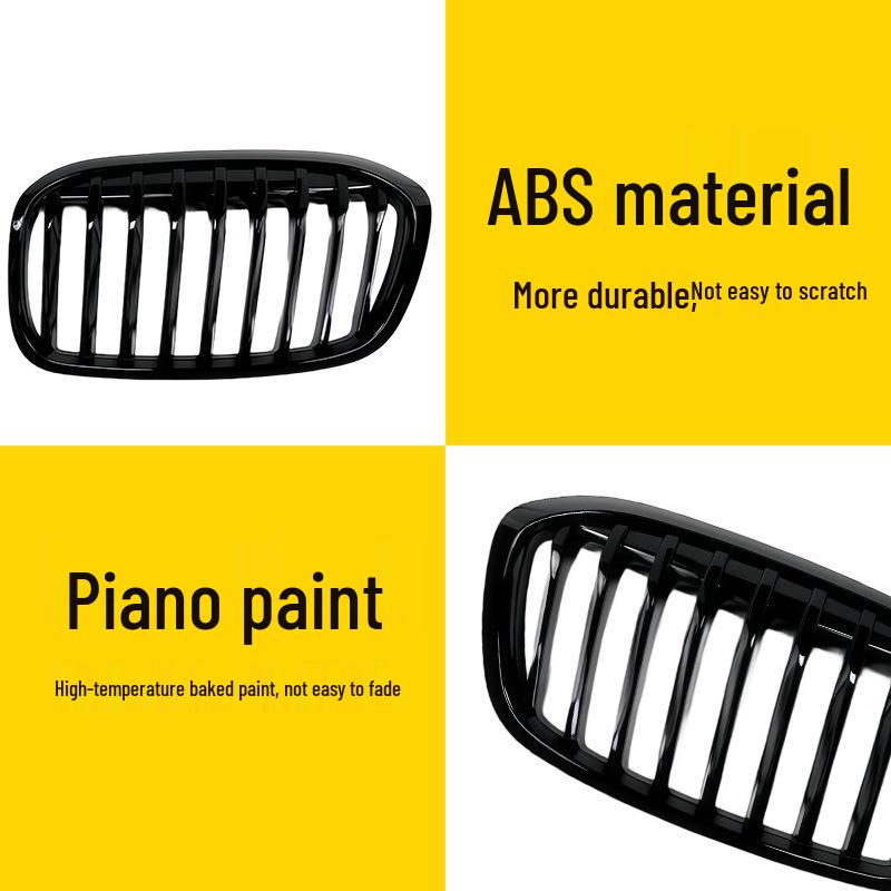 Совместимая с 18-21 BMW 2 серии Gran Tourer F46 Решетка радиатора "ноздри" Глянцево-черная (Одна линия)