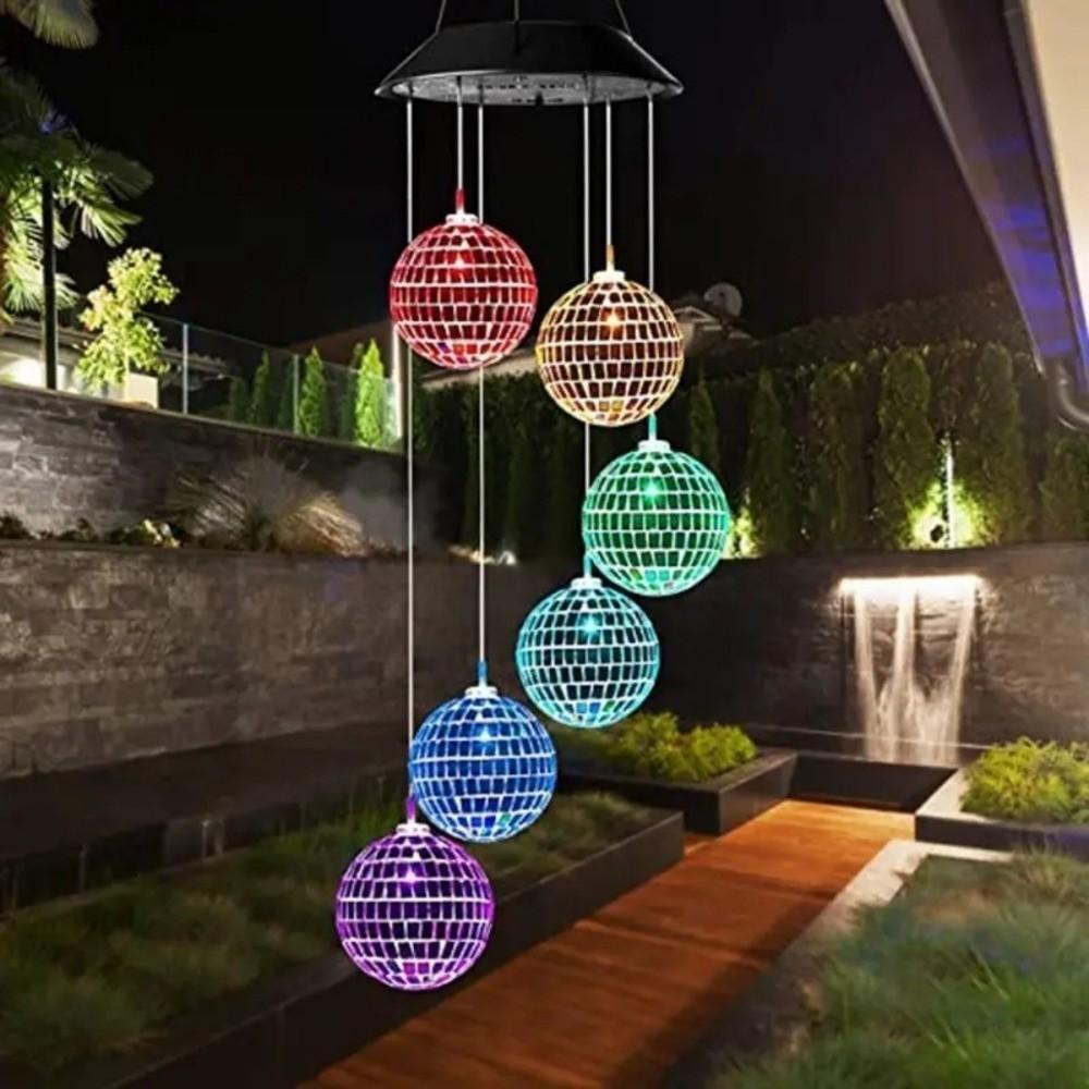 Decoration Mosaic Ball Wind Chime Lights IP65 Solar Decorative Lamp for Decorating Your Home