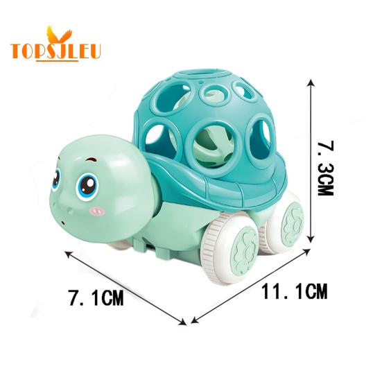 Игрушка-машинка для мальчиков и девочек, милая черепаха/грузовик/кран, автомобильная погремушка, мультяшная игрушка, мягкая погремушка, сенсорная игрушка, дошкольное обучение, подарок для детского душа