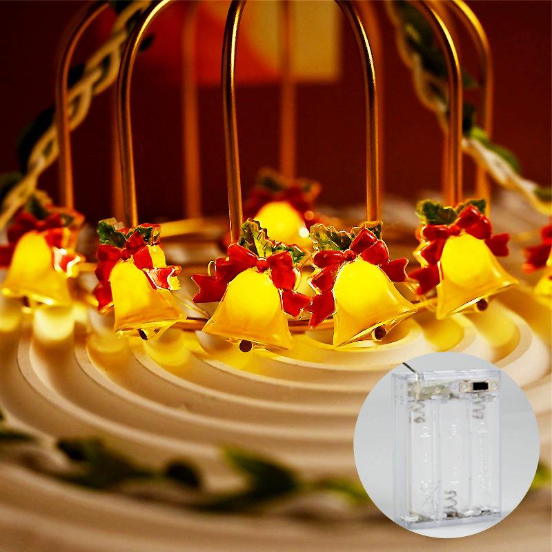 Exclusive LED Santa Claus Snowflake Bell String Lights for Christmas Decoration