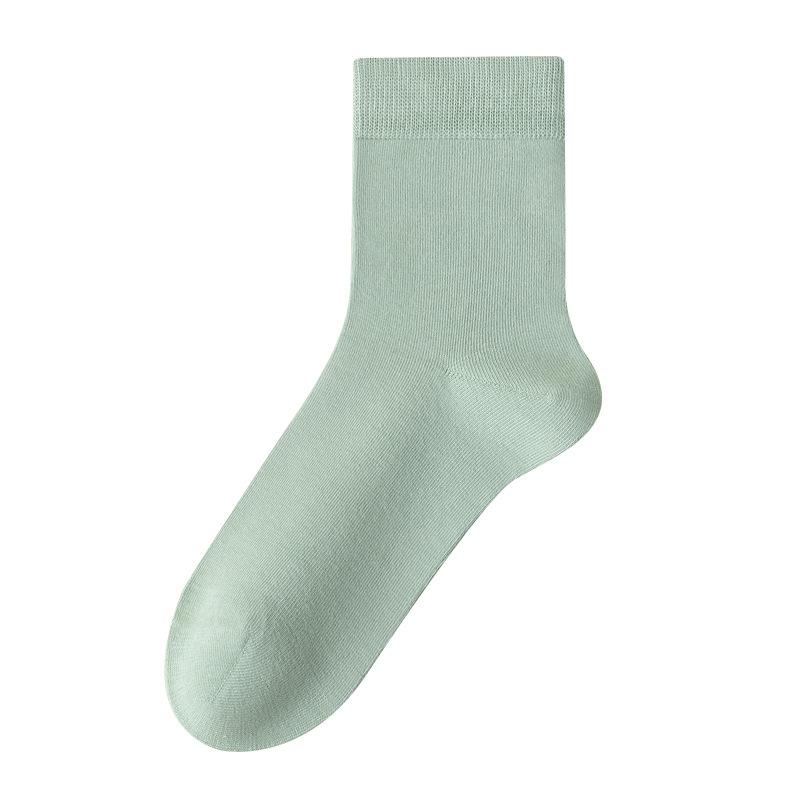 Pure Cotton Winter White Cotton Socks for Women Are Versatile and Odorless. All-cotton Mid-top Socks for Women In Autumn and Winter