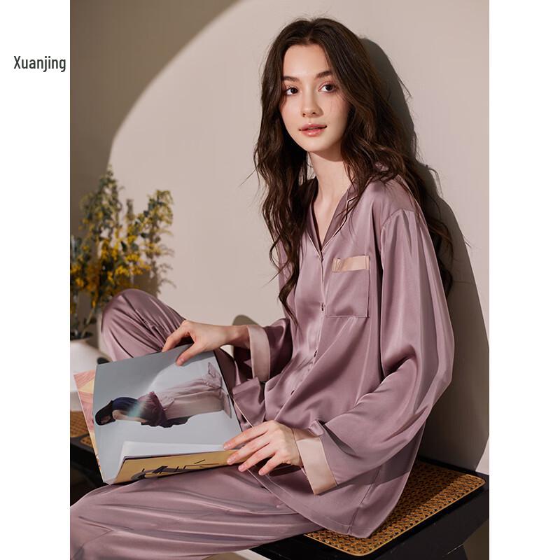 Женский комплект пижамы из искусственного шелка XuanLiang