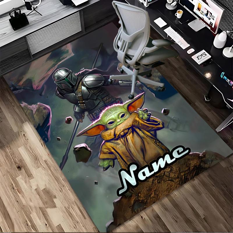 Personalized Name Yoda's Legacy Living Room Non-Slip Area Rug Soft Carpet for Bedroom Kids Playroom Sofa Office Home Decor Doormat