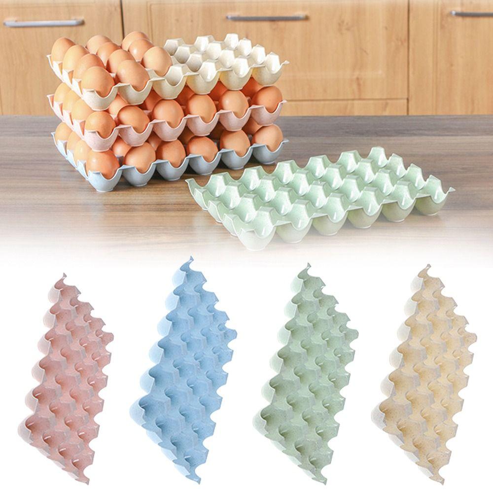 Ящик для хранения яиц большой емкости, диспенсер для яиц с 24/15 канавками для кухни, модный контейнер для яиц