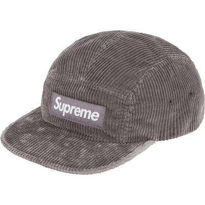 Supreme Corduroy Camp Cap Grey