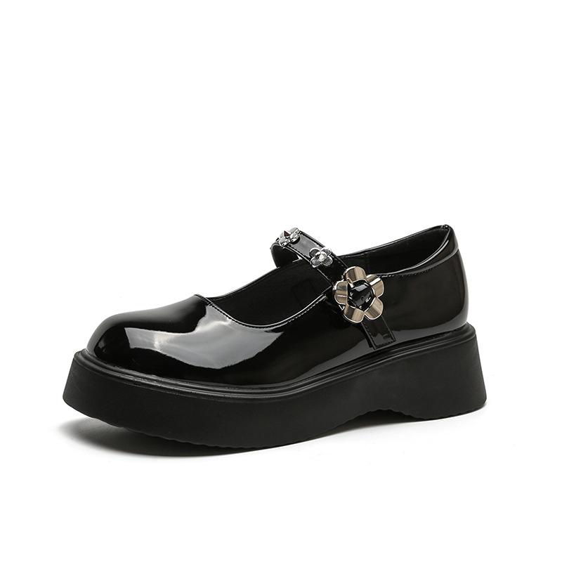 Туфли из натуральной кожи, новинка 2025 года, женская обувь, весенние туфли, туфли на платформе, туфли-лоферы, французские туфли Мэри Джейн