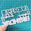 Happy Birthday Words Metal Cutting Dies Stencil for DIY Scrapbooking Photo Album Embossing Paper Cards Crafts Die Cuts