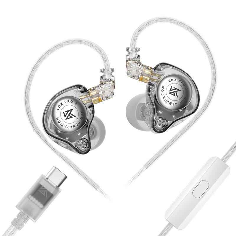 KZ EDX PRO 2 Dynamic In Ear Earphone HIFI DJ Earphones Earbud Music Noise Cancelling Headset 3.5MM Tpre-c Plug Optional