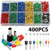 400Pcs Tubular Terminal Cord End Wire Connector Electrical Insulated Terminator