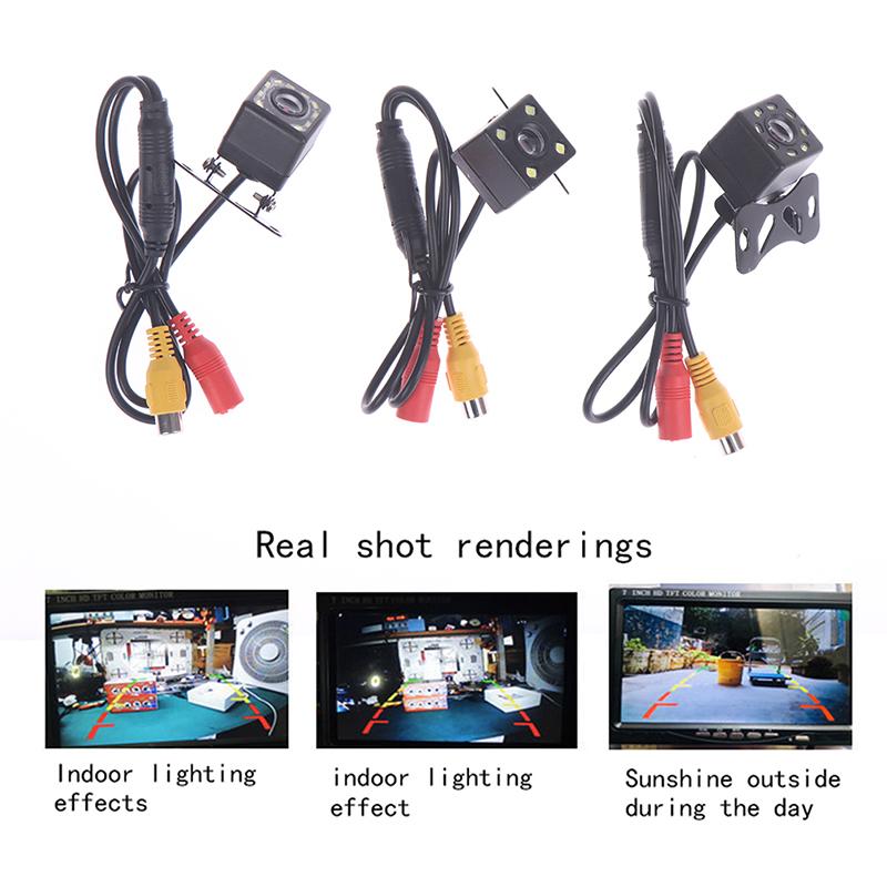 Led Night Vision Car Rear View Camera With Video Cable Universal Reverse Camera Color Image Waterproof Auto Backup Monitor Hd
