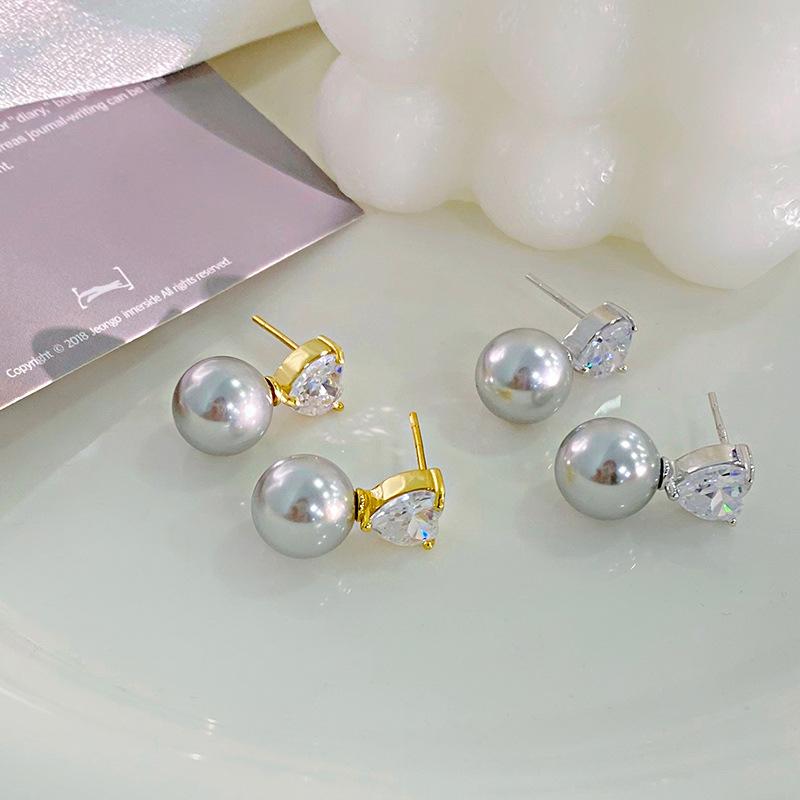 Простые серьги Love Pearl, легкие, роскошные, элегантные, модные, темпераментные серьги, универсальные серьги
