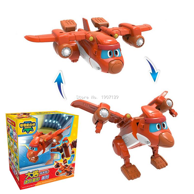 Newest ABS Min Deformation Gogo Dino Action Figures REX Transformation Car Airplane Motorboat Crane Dinosaur Toys for Kids