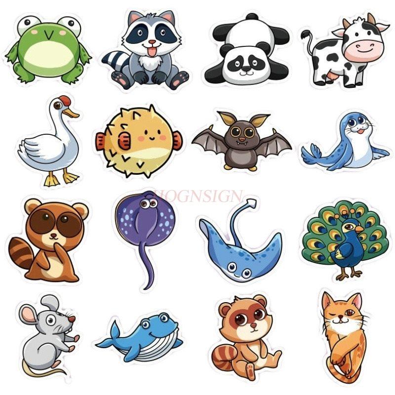 1set Cartoon Animal Decorative Stickers