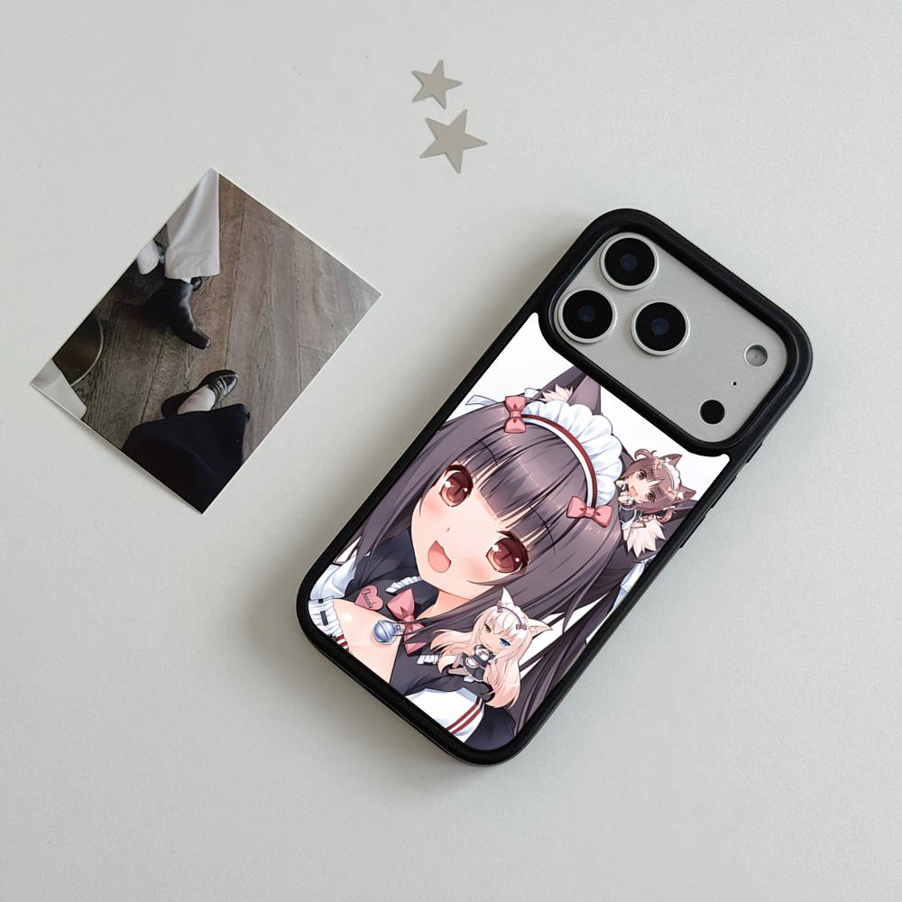 Чехол для телефона C-Chocola Nekopara Для IPhone 17 Air 16 15 14 Plus 13 12 11 Pro Max Двухцветный Жесткий ПК Модный Защитный Чехол