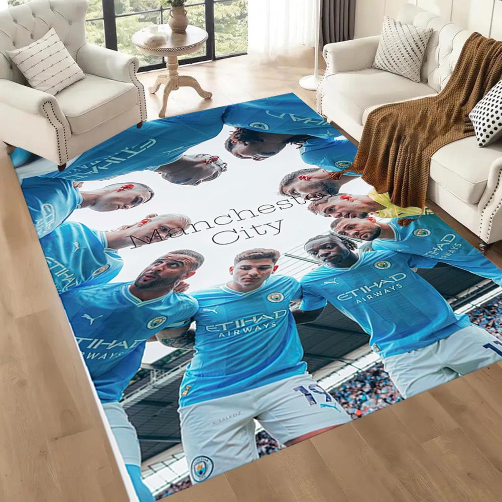 Manchester City Floor Rug Office Rug Perfect For Playrooms Foyer Living Rooms Dormitory Antislip Rug Decorate Offices