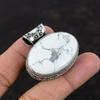 Howlite Pendant A One Quality Gemstone Pendant Handmade Boho Jewelry 925 Sterling Silver Pendant Valentine Jewelry For Gift Vintage Pendant