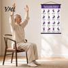 Beginner Tai Chi Training Hanging Scroll Poster, Sitting/Walking Movements Guide, Large Size Learning Material High Definition Wall Chart for