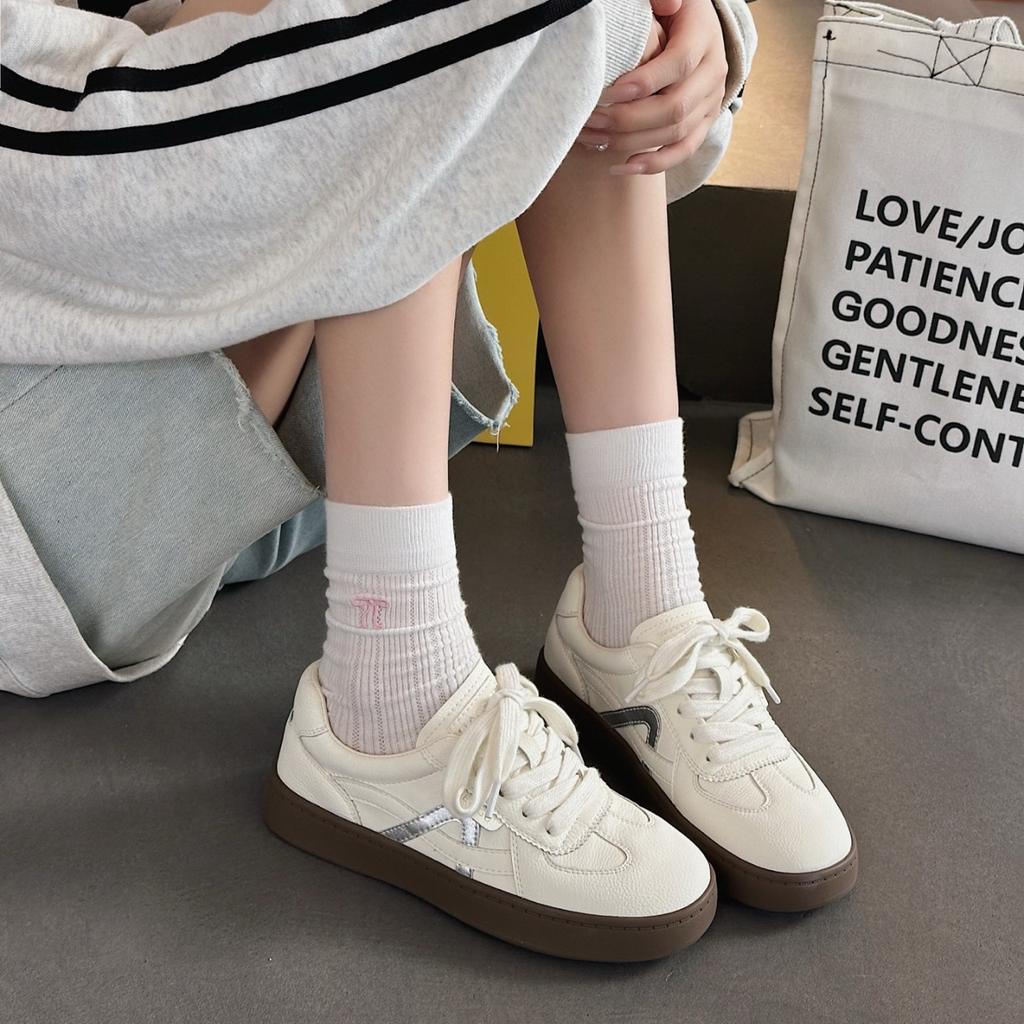 Маленькие белые туфли женские 2025 новая летняя популярная женская обувь немецкие тренировочные туфли повседневные кеды универсальные спортивные туфли Форрест Гамп