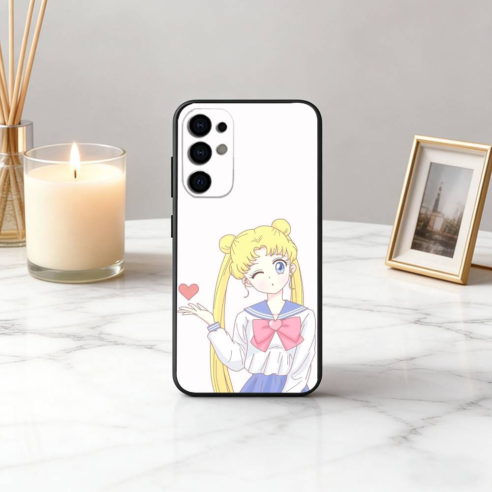 Мультяшный Чехол для Телефона S-Sailor M-Moon-es Art Для Samsung S25,S24,S21,S22,S23,S30,Ultra,S20,Plus,Fe, Мягкий Силиконовый Черный Чехол