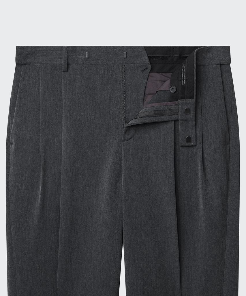 MUSINSA STANDARD Real Wide Hidden Banding Slacks [Medium Gray]