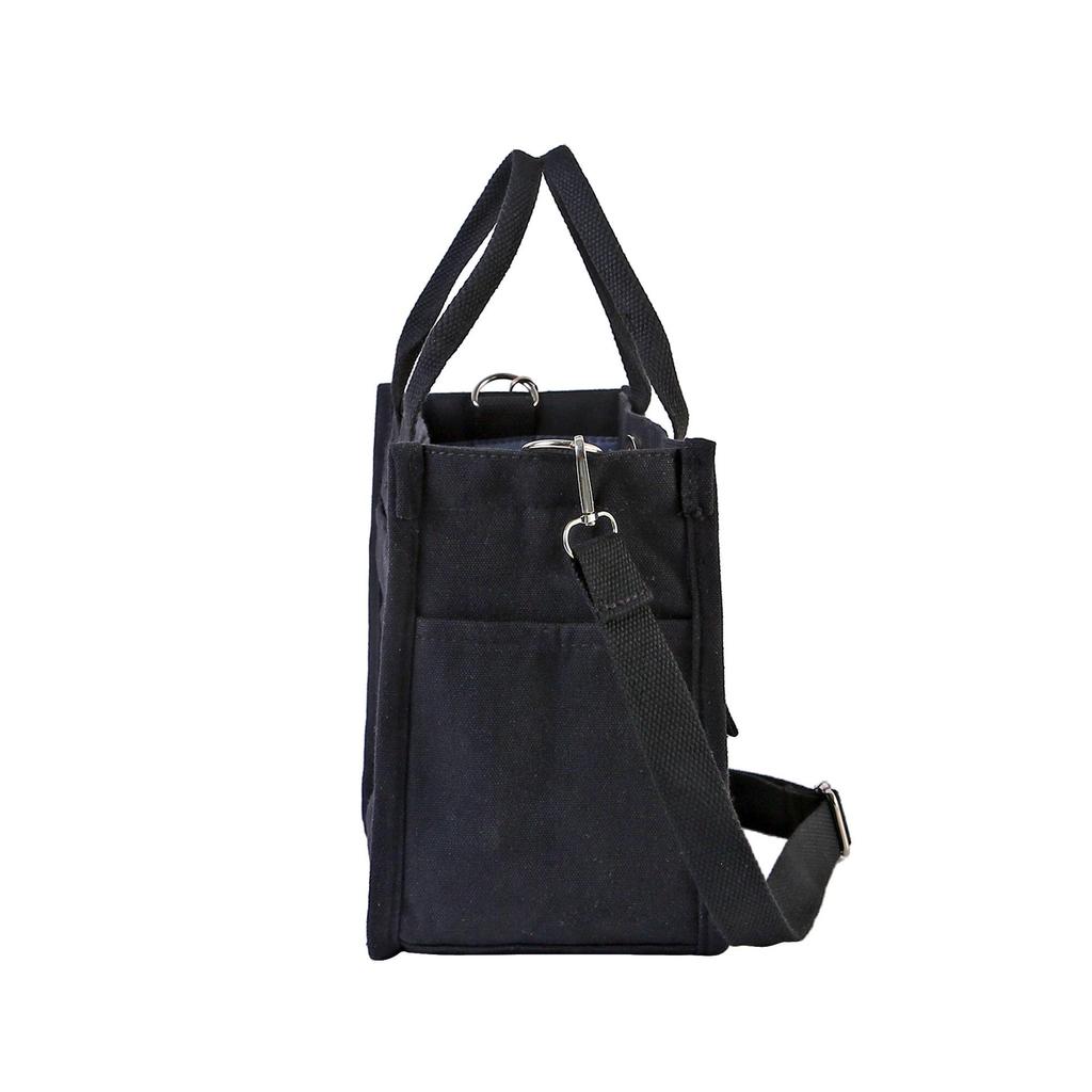 3D Multi-Pocket Canvas Tote Bag: Stylish, Versatile Messenger & Lunch Box Bag