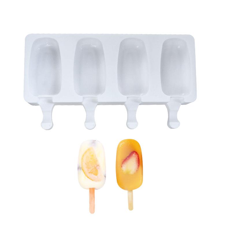 Oval Ice Cream Silicone Mold DIY Cheese Stick Popsicle Ice Cream Baking Cake Tool