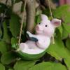 Resin Rabbit Swinging Garden Decoration Waterproof Duck Table Decoration Doll  Flower Garden