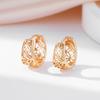 Kinel Vintage Hollow Dangle Earrings For Women Gold Color Glossy Jewelry