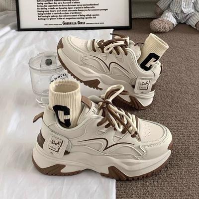 Мода 2024 года, новые женские кроссовки Pring, повседневные женские, массивные, с сеткой, на толстой подошве, женские, вулканизированные, на платформе, спортивные туфли для тенниса