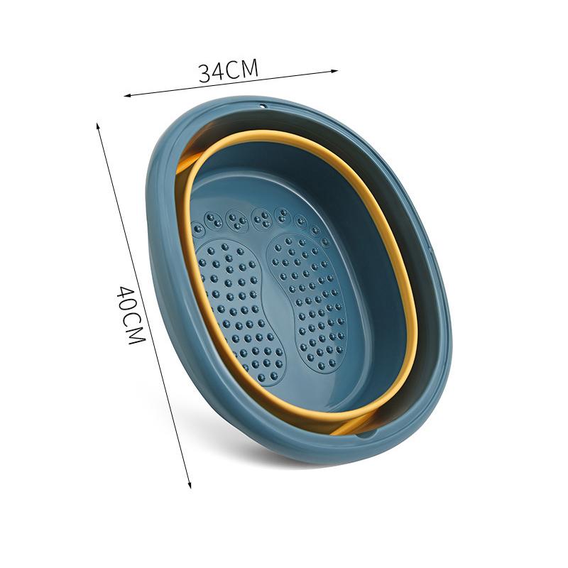 Складное ведро для ванны для ног, массажный умывальник для ног, бытовой портативный контейнер для сохранения тепла, контейнер для воды для мытья ног для взрослых