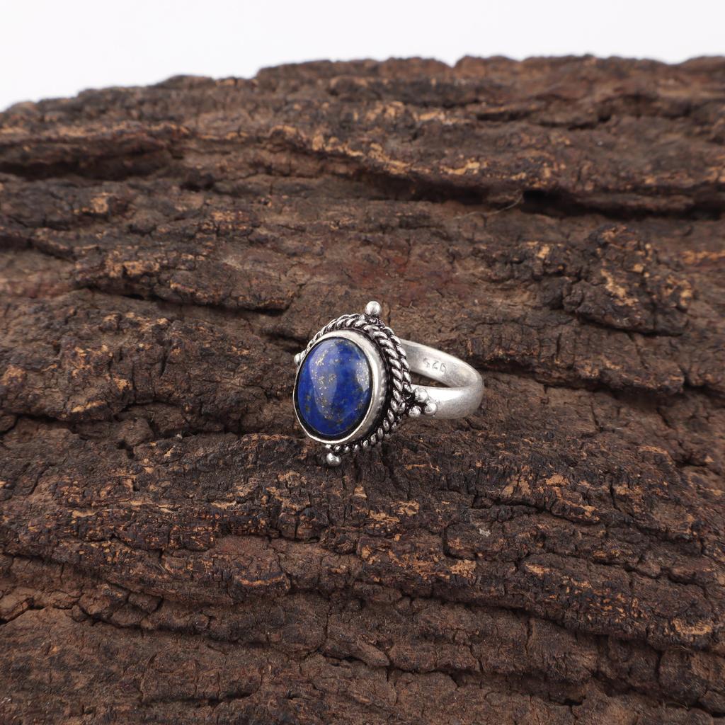 Lapis Lazuli Ring Handmade Jewelry, 925 Solid Sterling Silver Ring Designer Gemstone Jewelry Ring, Gift For Mom