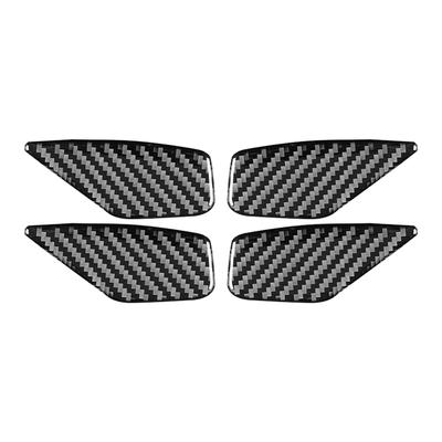 Inner Door Bowl Cover Trim Inner Door Bowl Decorative Stickers Carbon Fiber For BMW 5 Series G30 G38 2018-