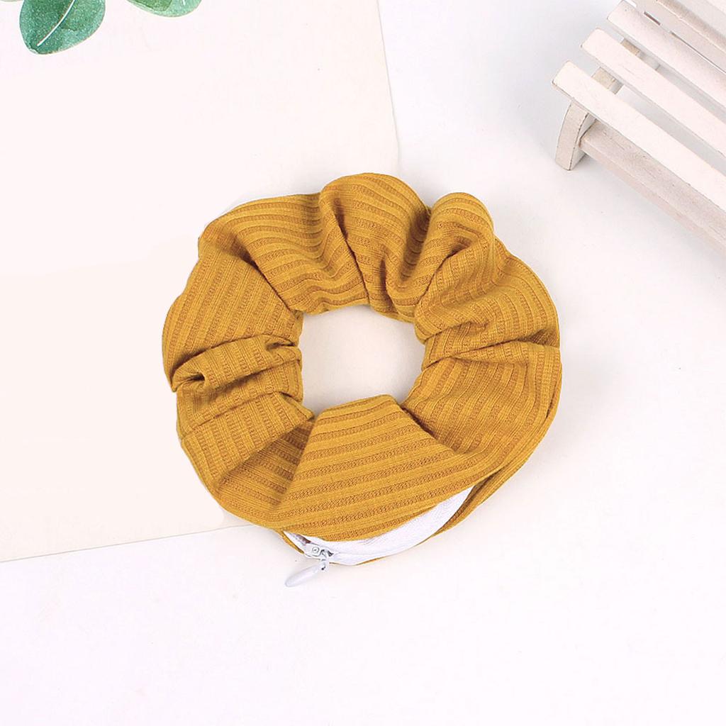 Резинки для волос на молнии, карманные резинки для волос, бархатный браслет для волос со потайной молнией, сумка для хранения помады для ключей, эластичная лента для волос