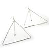 [L9689] - Серебряные дизайнерские серьги «Треугольник»