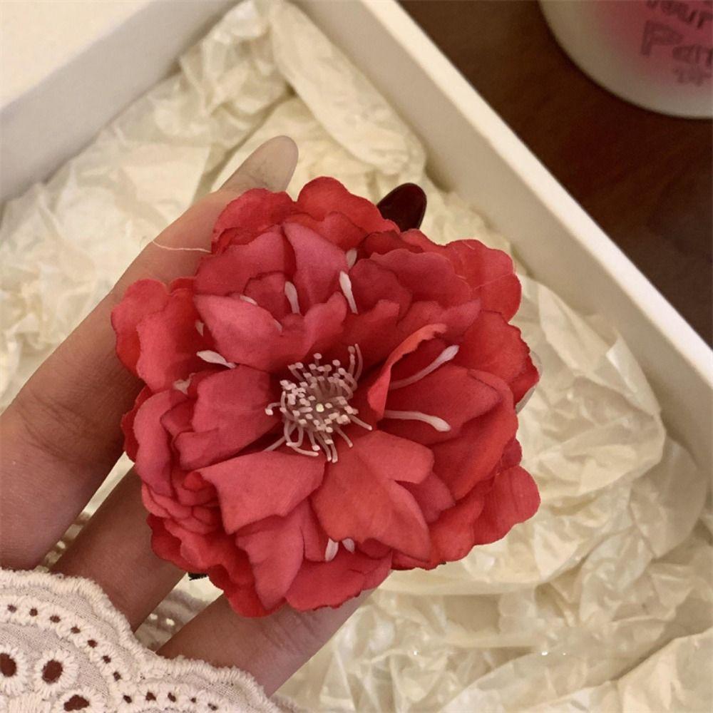 Korean Style Flower Hair Clip Bohemian Style Girl Hair Clip Simple Rose Hairpin Girl