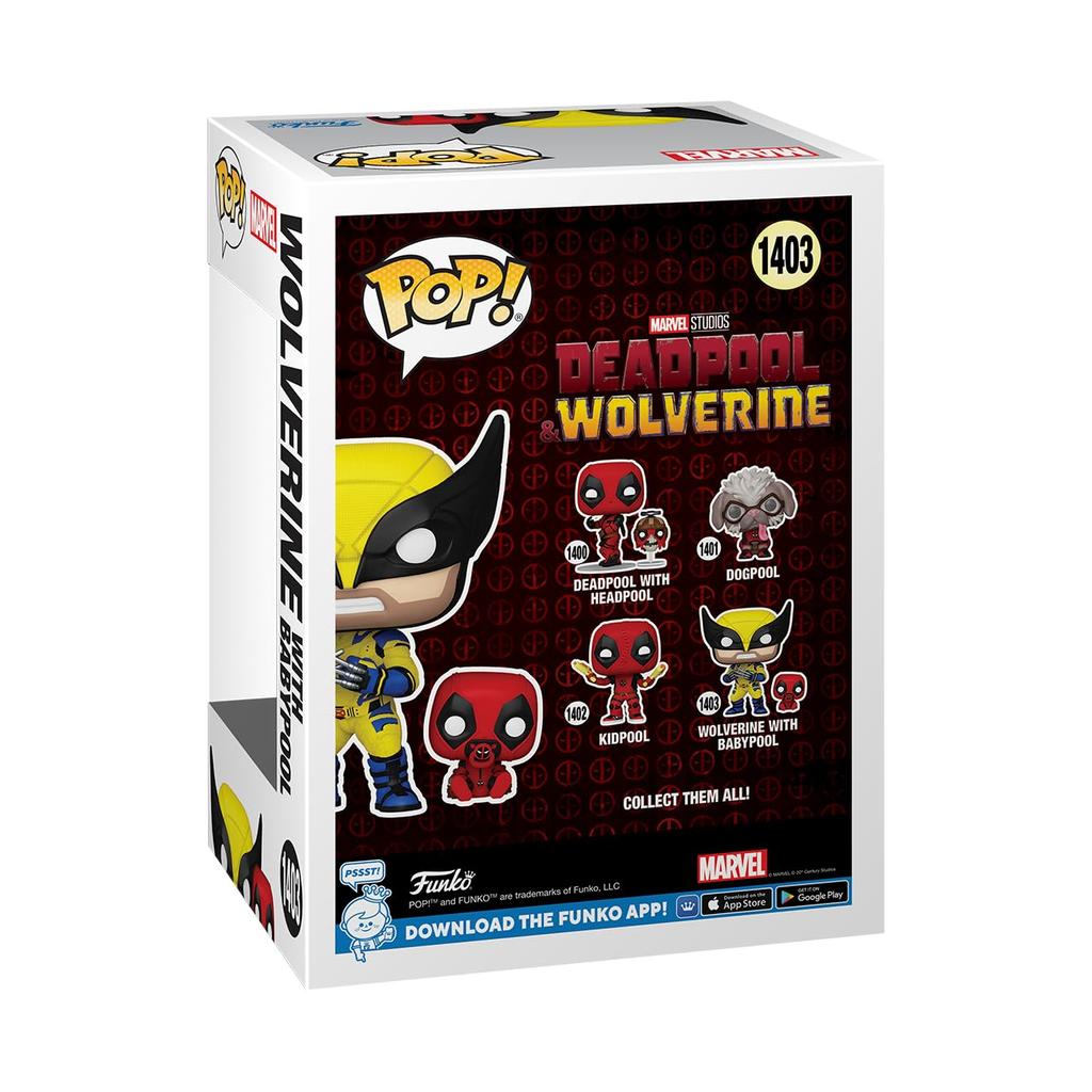 Фигурка Marvel Deadpool Wolverine Babypool Funko РОСОМАХА С БЭБИПУЛОМ ДЭДПУЛ И РОСОМАХА Marvel Funko Pop!
