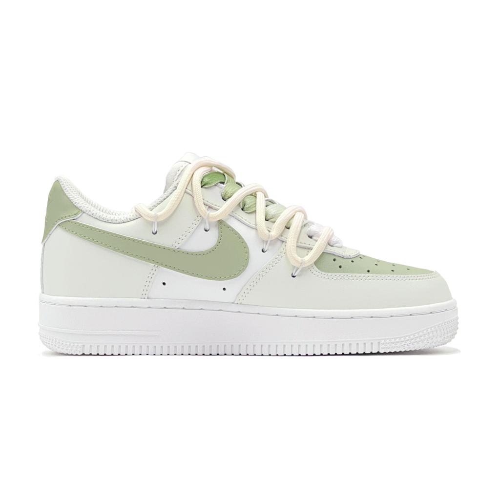 Nike Air Force 1 Air Force 1, Летнее Теплое Солнце, Маленькое Сердце, Молодежная Энергия Низкие Кеды для Скейтборда GS Зеленый Белый DH2920-111(TeamS-S-BOX)