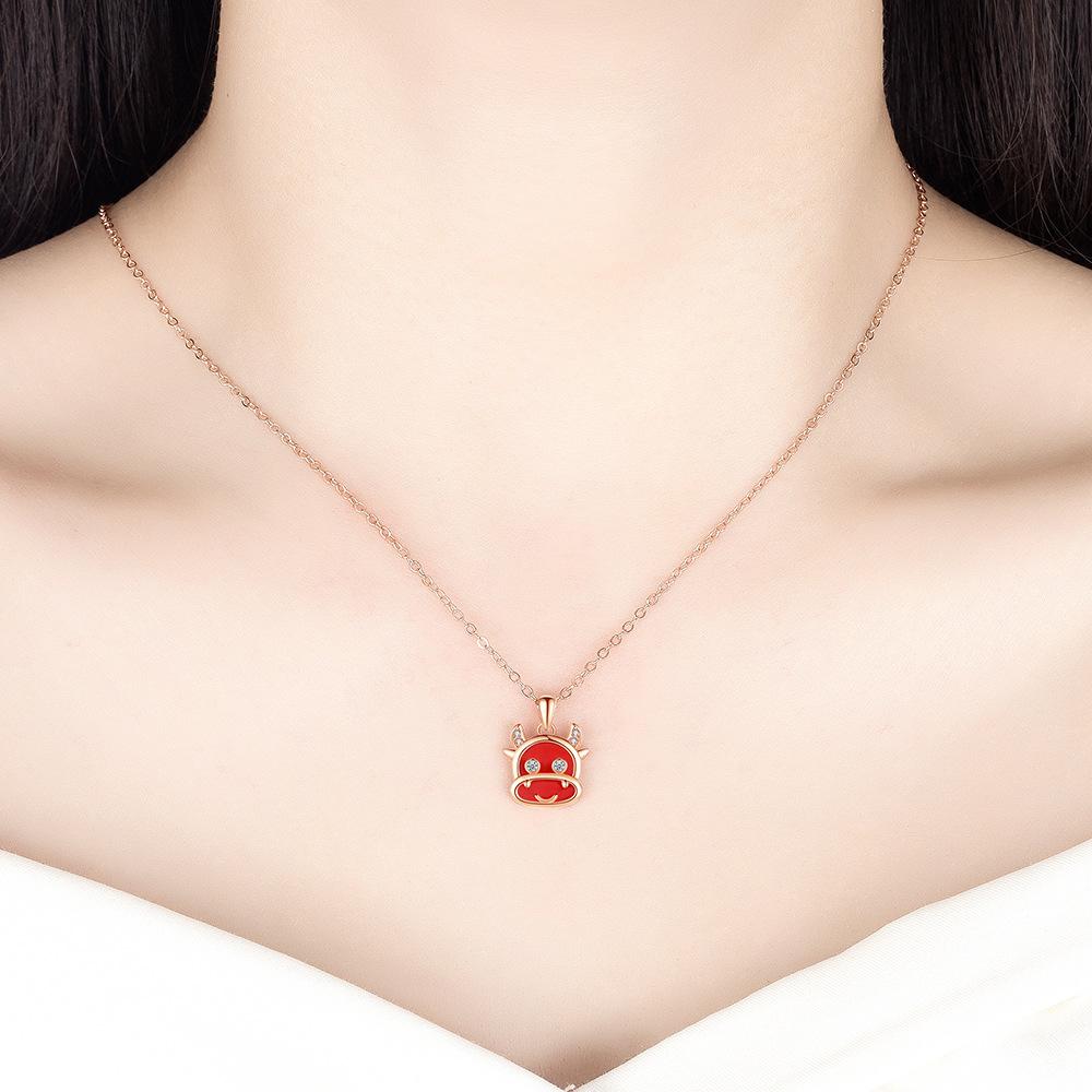 Подвеска на ожерелье Weihua Color из телячьего рога с серебряным покрытием, маленькая подвеска на год рождения, женская