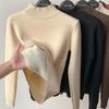 Women's Imitation Mink Fleece Half-Turtleneck Pullover Sweater for Autumn and Winter