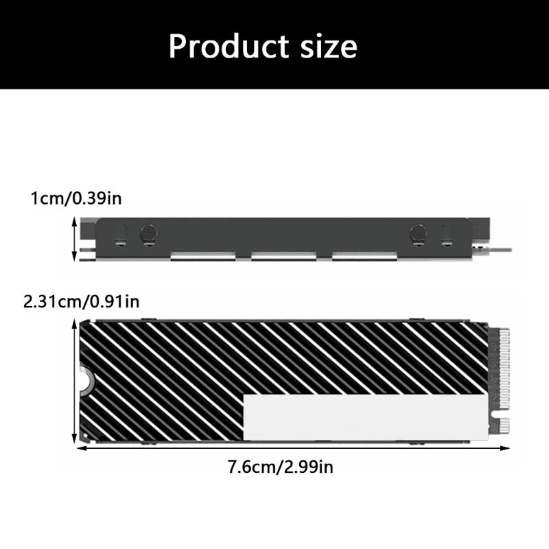 Aluminum Cooling Heatsink Plate For M.2 NVMe SSDs 2280 Optimized Heat Transfer And Easy Installation