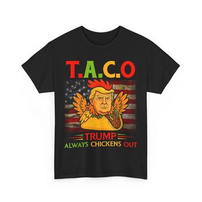 Забавная футболка Трамп Тако Трамп Всегда Трусит