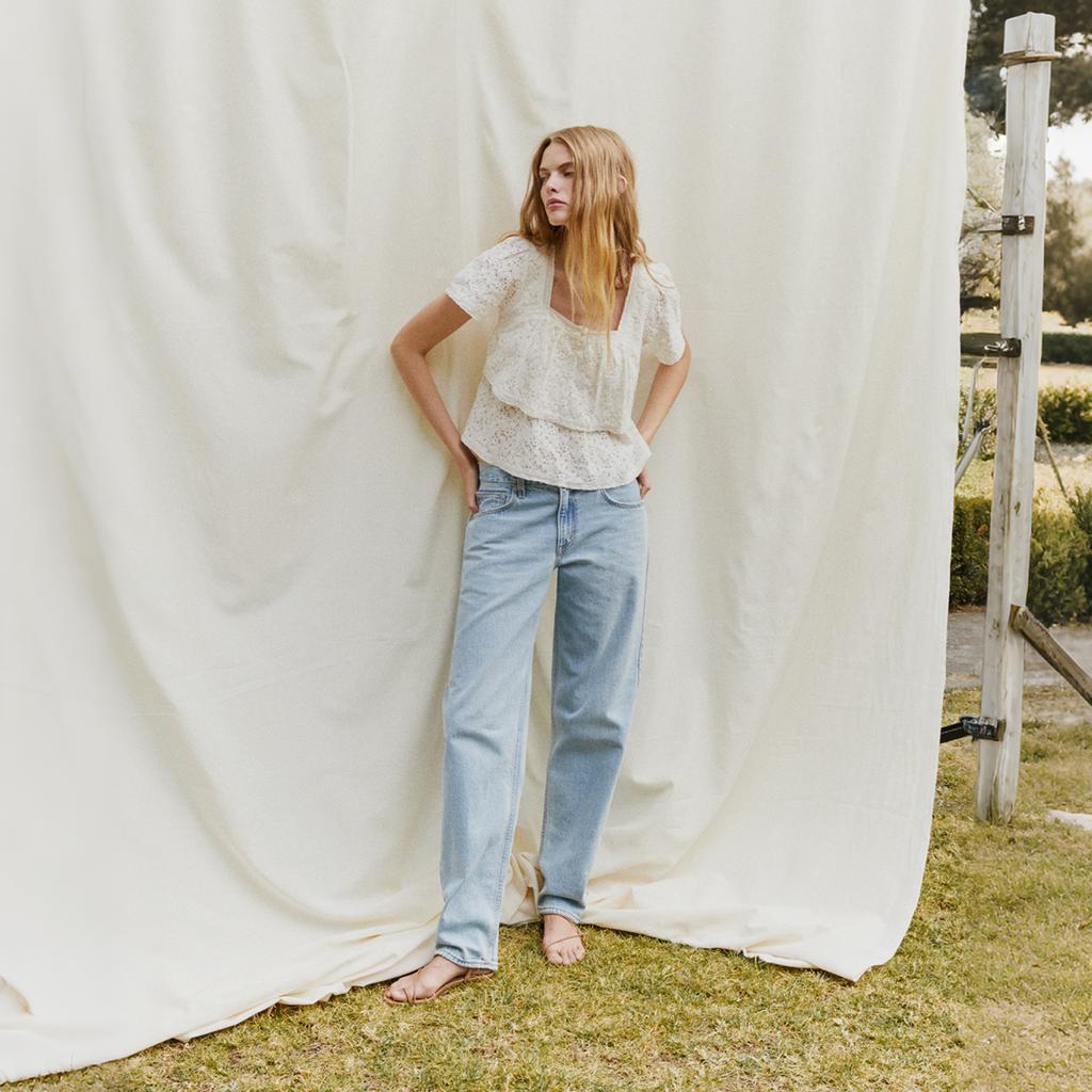 Levi's ROSE Джинсы Женские Светло-голубые Умеренно зауженные Брюки 0083N-0007
